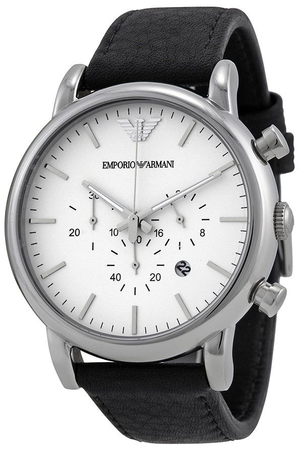 Ar1807 Mens Emporio Classic White Dial Leather Watch