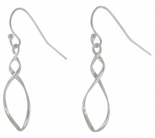 Jewels By Jacob Je1800 Sterling Silver Fish Hook Infinity Earrings