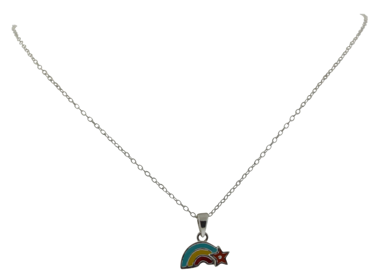 Jewels By Jacob Jp1801 Enamel Rainbow Pendant With Chain
