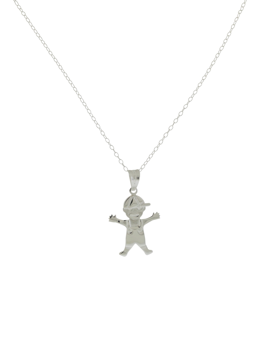 Jewels By Jacob Jp1803 Sterling Silver Boy Pendant With Chain