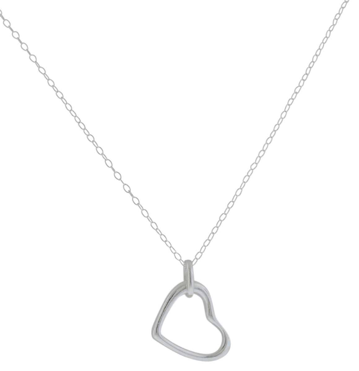 Jewels By Jacob Jp1805 Sterling Silver Open Heart Pendant With Chain
