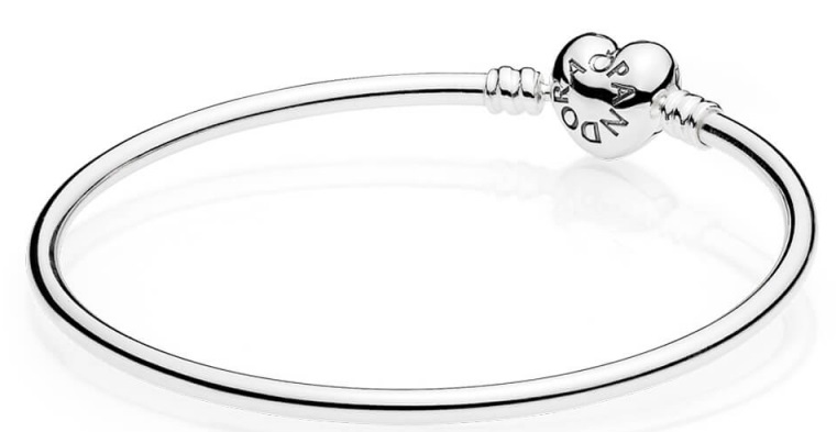 596268-17 17 cm Moments Silver Bangle Bracelet