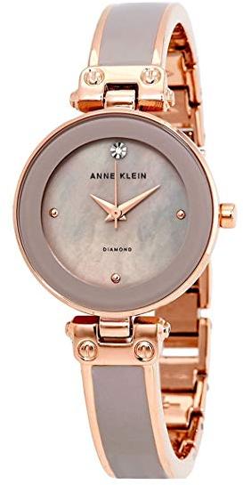 Ak-1980tprg Gold-tone Metal Ladies Watch With Mother Of Pearl Dial