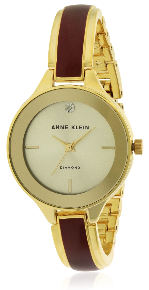 Ak-2702bygb Gold-tone With Ceramic Ladies Watch With Gold Dial