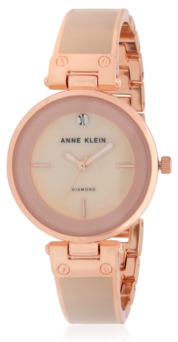 Ak-2898bhrg Womens Classic Watch - Quartz Mineral Crystal With Pink Mother Of Pearl Dial
