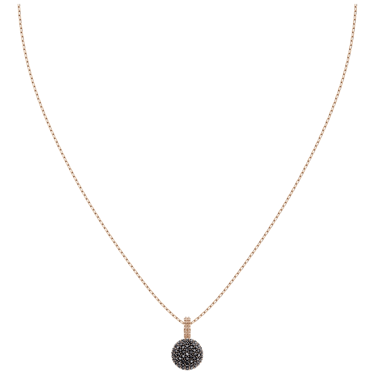 5416520 Lollypop Rose Gold Plated Black Small Pendant