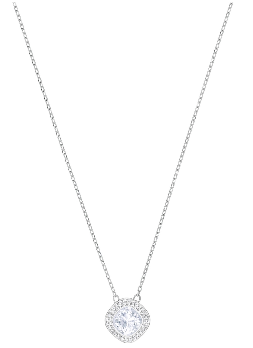 5430363 Lattitude Pendant - White - Rhodium Plating