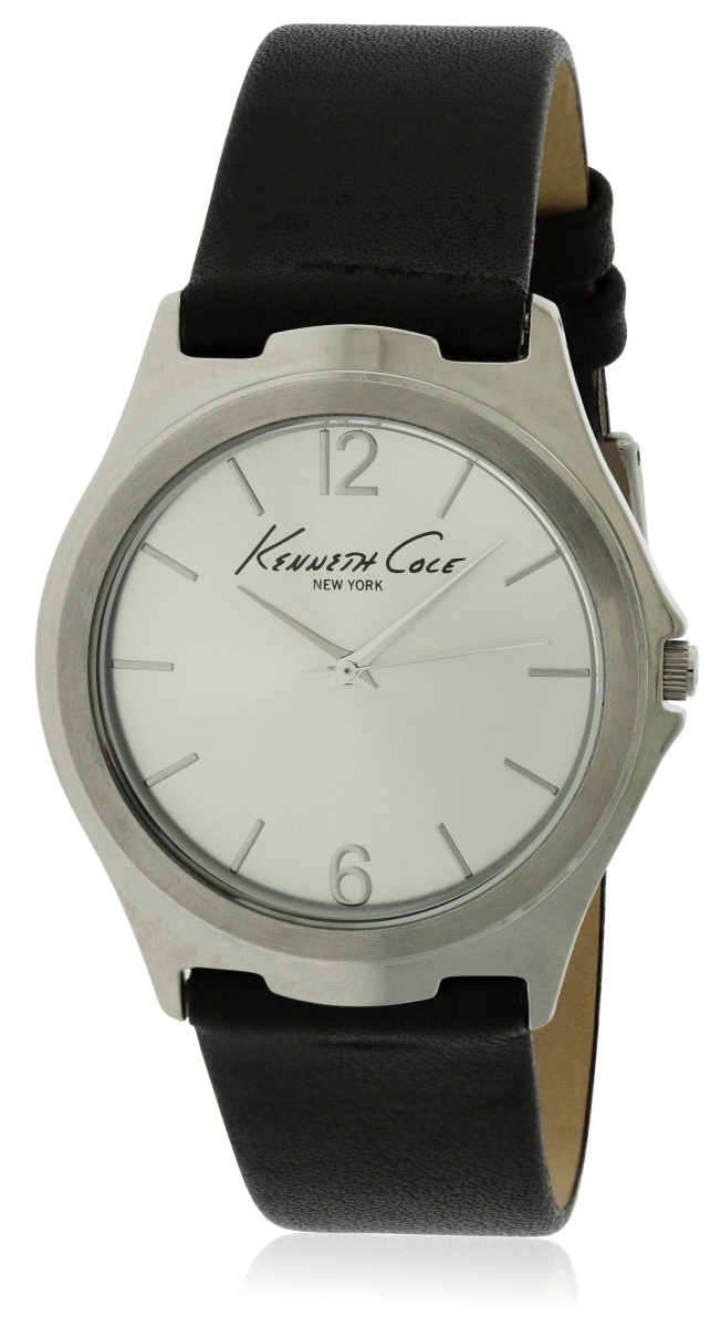 Kc1152 Leather Mens Watch With Stainless Steel Case