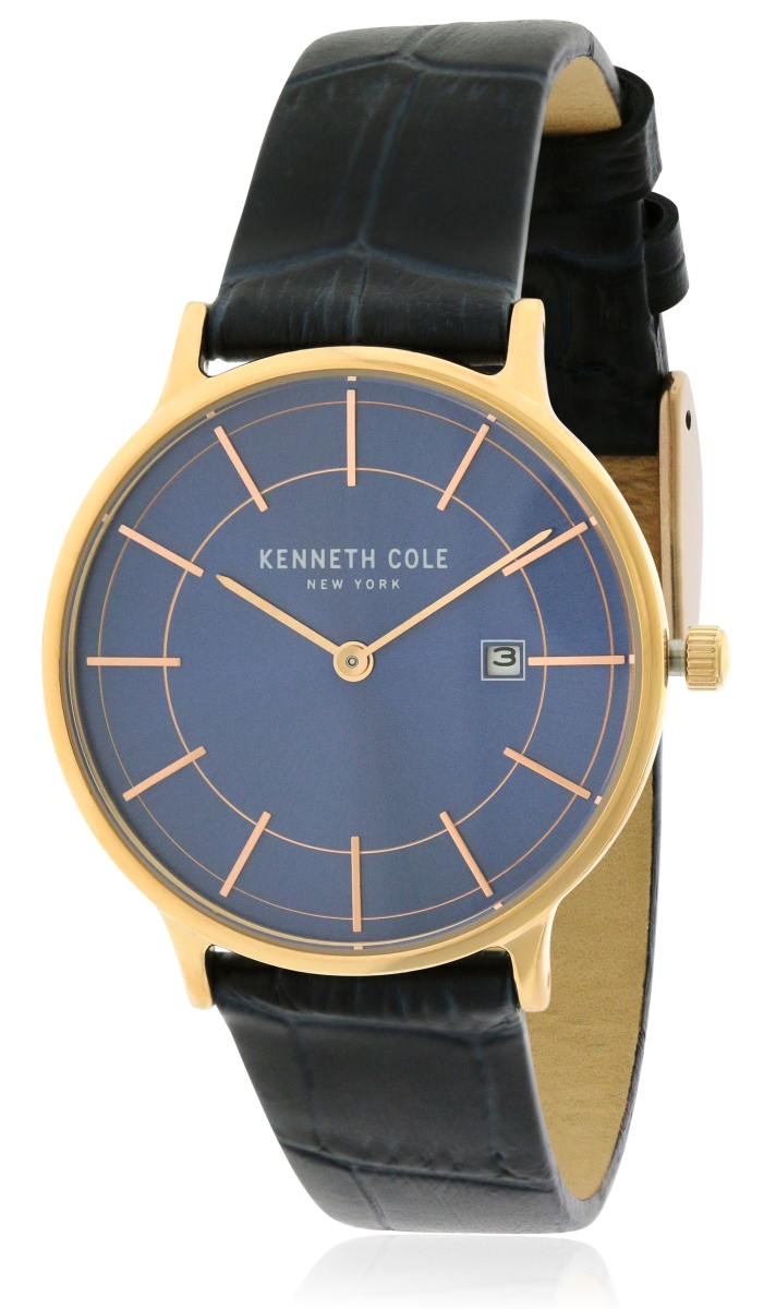 Kc15057002 Leather Ladies Watch With Blue Dial