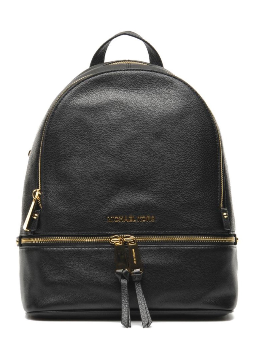 30s5sezb1l-001 Rhea Medium Leather Backpack - Black