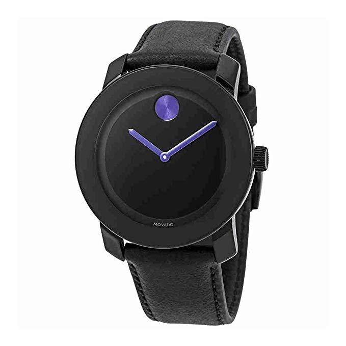 3600479 Bold Leather Purple Accents Unisex Watch