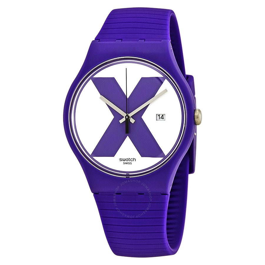 Suov401 Xx-rated Purple Silicone Unisex Watch, White