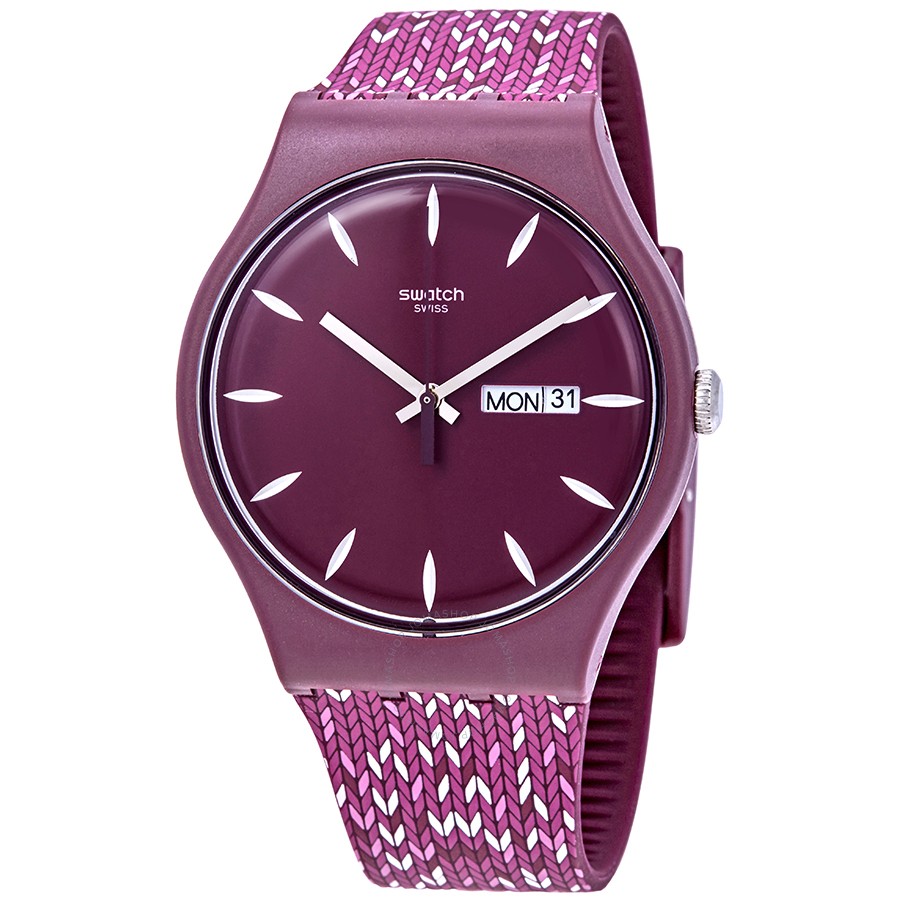 Suov705 Tricopurp Silicone Ladies Watch, Purple
