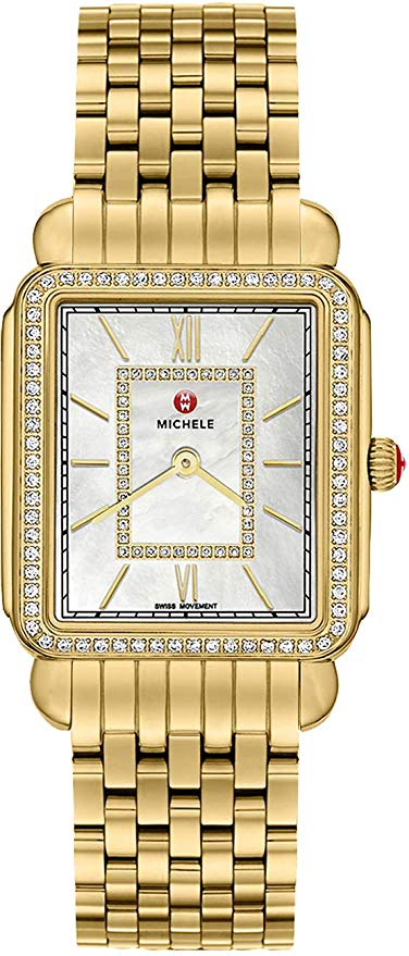Mww06i000007 Deco Ii Diamond Watch For Ladies, Gold-tone