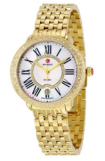 Mww21b000031 Serein Diamond Watch For Ladies, Gold-tone