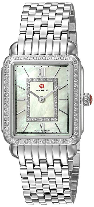 Mww06i000001 Deco Ii Diamond Dial Watch For Ladies - Mother Of Pearl