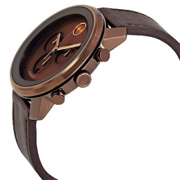 3600537 Bold Leather Mens Watch, Cognac