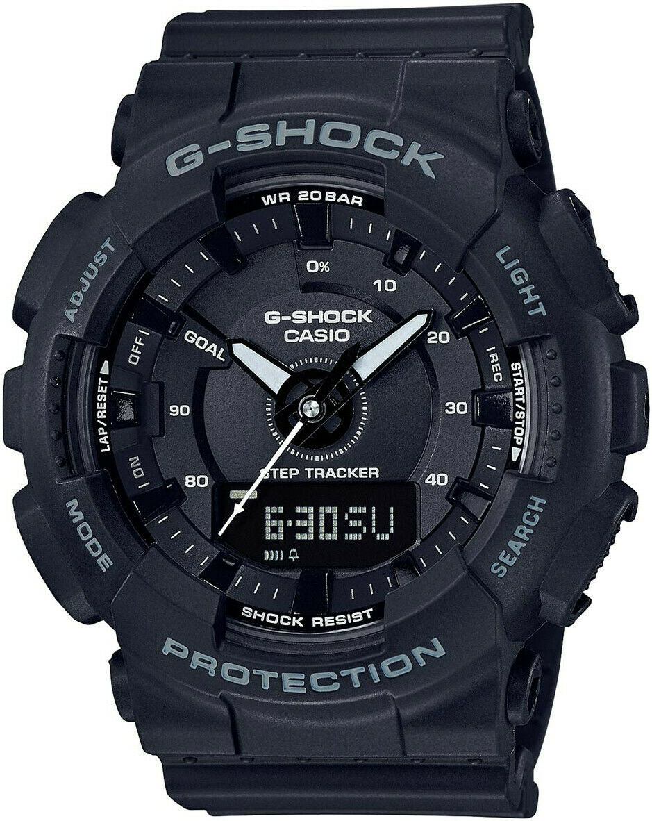 Gmas130-1a G-shock S-series Step Tracker Ladies Watch, Black