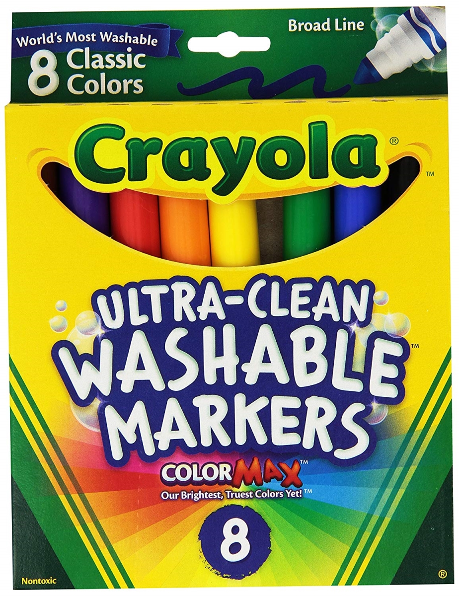 Crayola C07808-2pk Broad Point Washable Markers - Pack Of 2