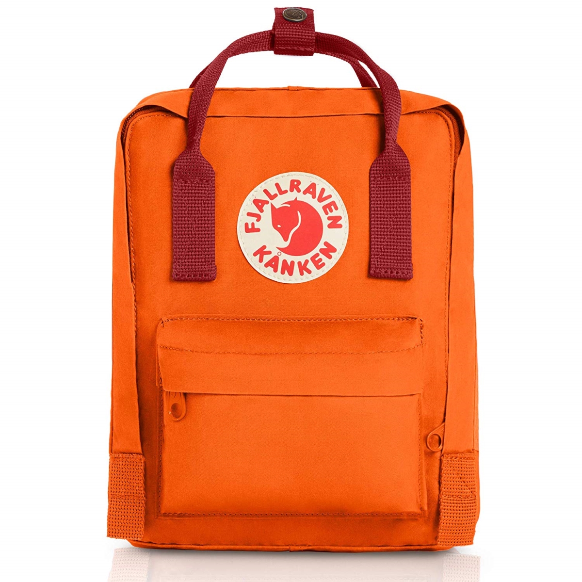 Kanken Mini Classic Backpack For Everyday - Burnt Orange & Deep Red