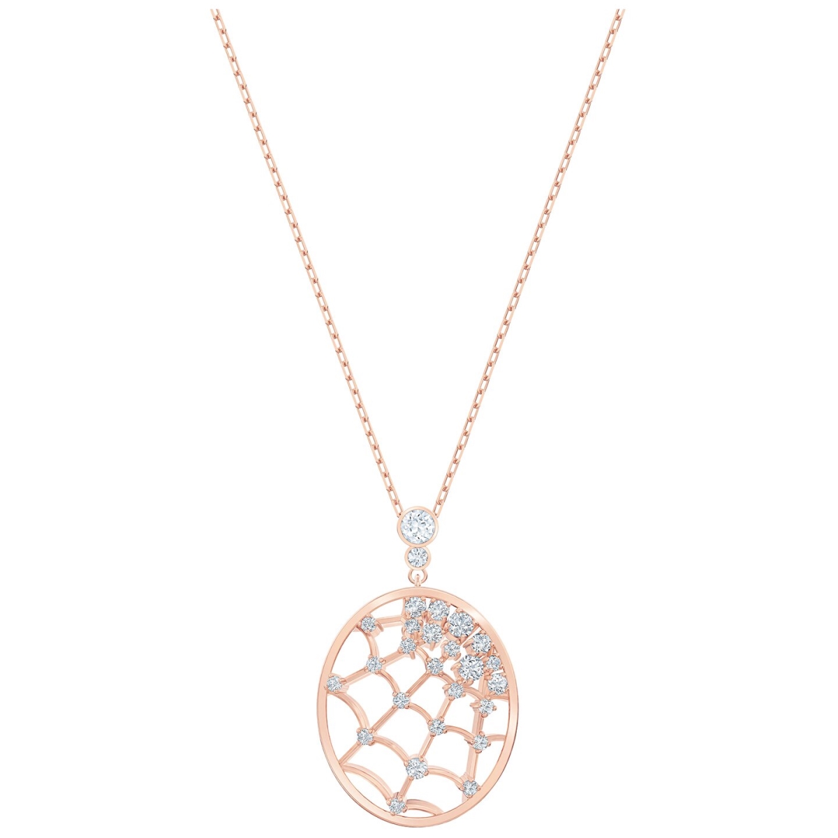5488405 Precisely Pendant, Rose-gold Tone Plated - White