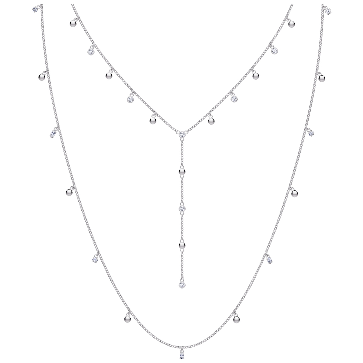 5509171 Penelope Cruz Moonsun Necklace, Rhodium Plated, White