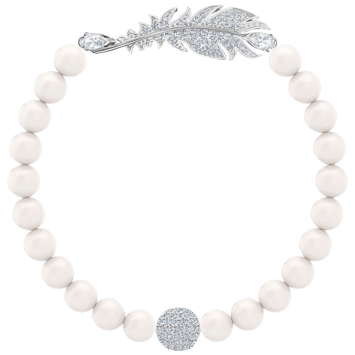5509723 Nice Pearl Bracelet Rhodium Plated, White