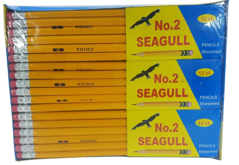 Sglpencil144 No.2 Pre-sharpened Pencils With Eraser- 144 Per Box - Box Of 12