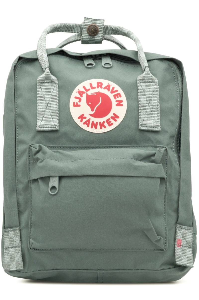 23561-664-904 Kanken Mini Classic Backpack For Everyday, Frost Green & Chess Pattern