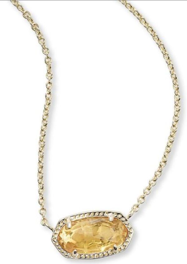 4217714621 Ladies Elisa Pendant Necklace, Orange Citrine