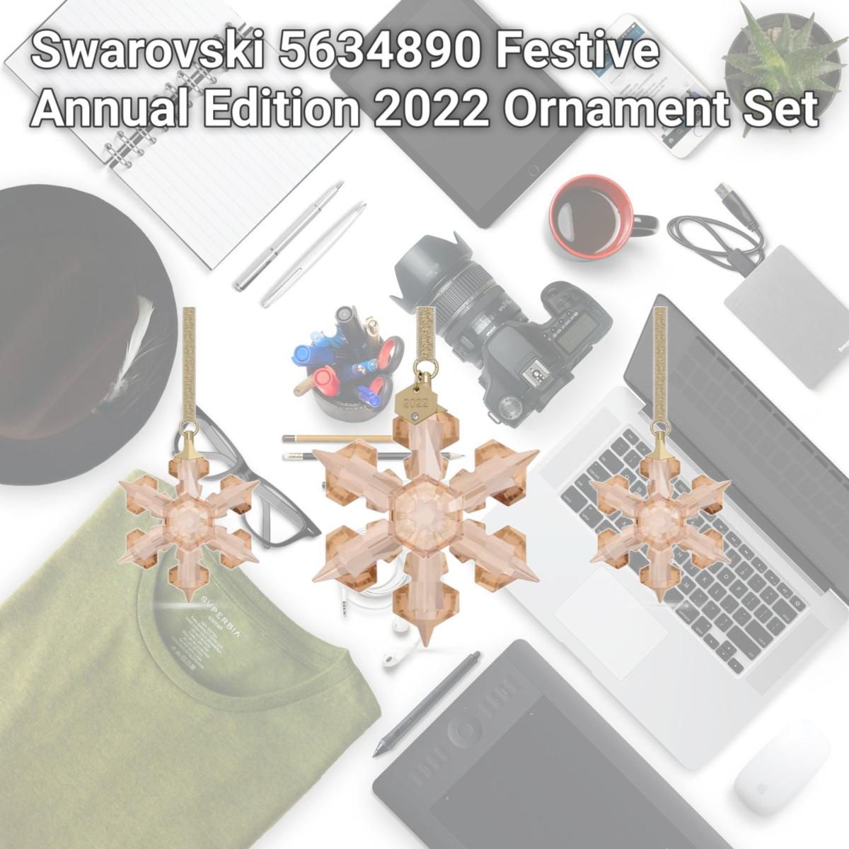 Picture of Swarovski 5634890 Festive Annual Edition 2022 Ornament Set