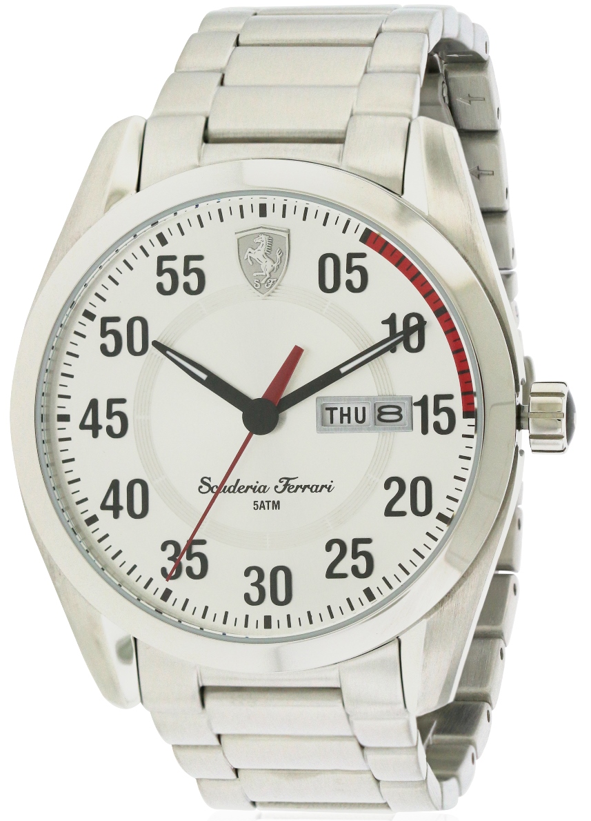 830178 Scuderia Stainless Steel Mens Watch - Silver