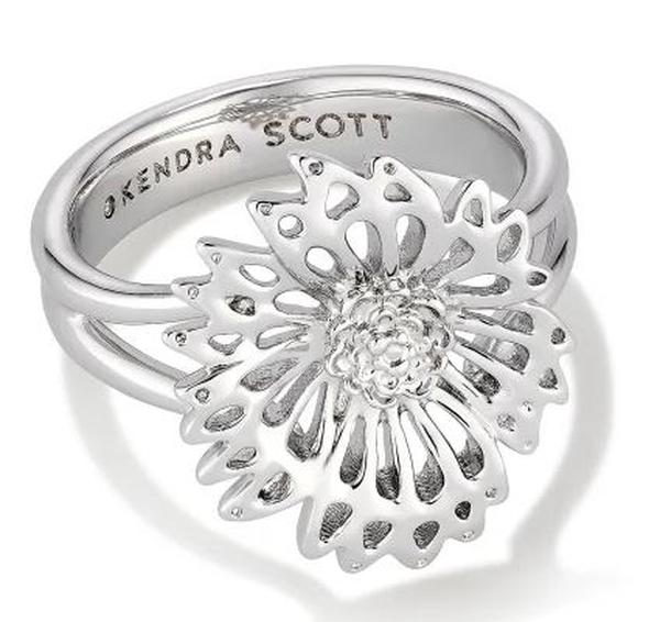 9608853067 Brielle Band Ring, Silver - Size 5