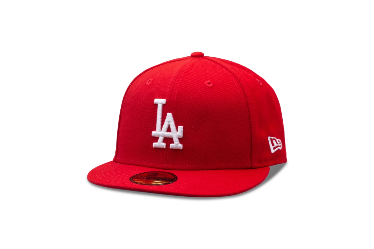 Era 11591141-714 MLB Basic Los Angeles Dodgers 59Fifty Fitted Baseball Cap, Scarlet Red - Size 7.25