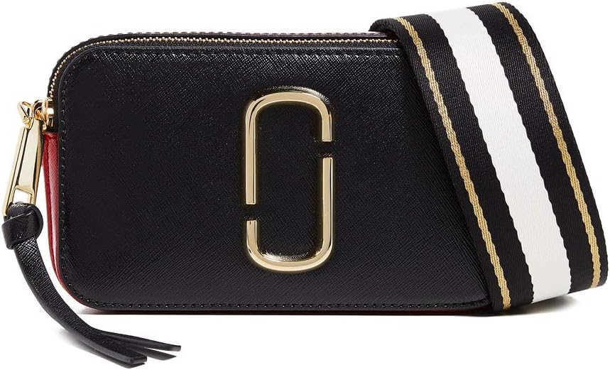M0012007-011 Womens The Snapshot Crossbody Bag, Black & Red