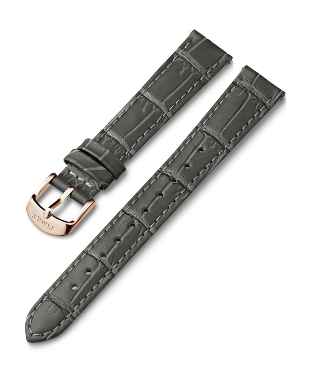 TW7C60600 16 mm Womens Leather Strap, Gray