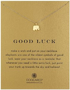 Reminder Good Luck Gold-plated Sterling Silver Elephant Pendant Necklace - Mg1286
