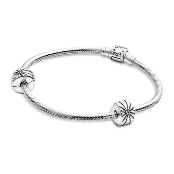 B801513-18 Sterling Silver Barrel Clasp Iconic Bracelet Gift Set
