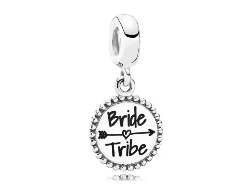 ENG791169-31 Bride Tribe Dangle Charm - Sterling Silver