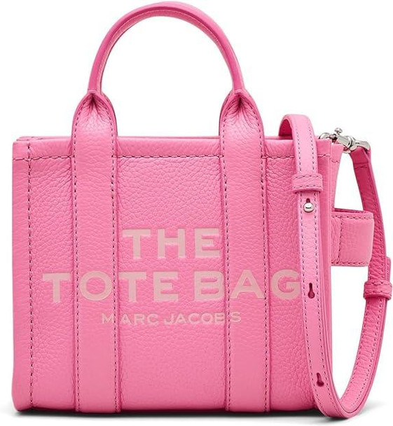 H053L01RE22-666 The Leather Crossbody Tote Bag - Petal Pink