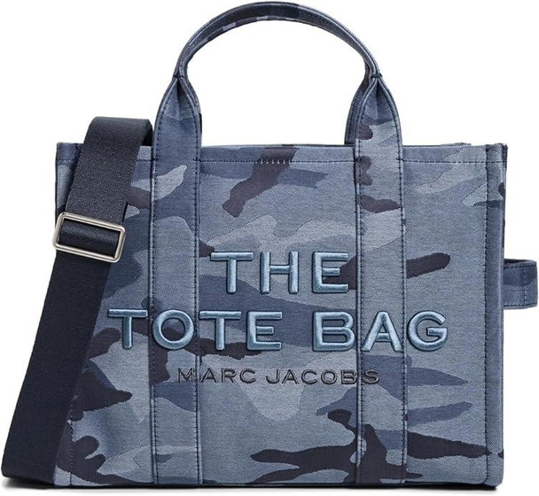2S4HTT002H03-401 The Camo Jacquard Tote Bag - Blue Multi - Medium