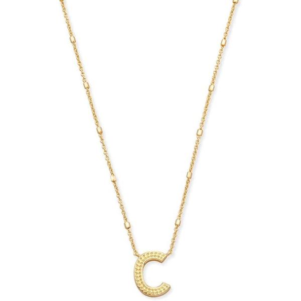 9608800269 Letter C Pendant Necklace - Gold