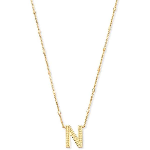 9608800291 Letter N Pendant Necklace - Gold