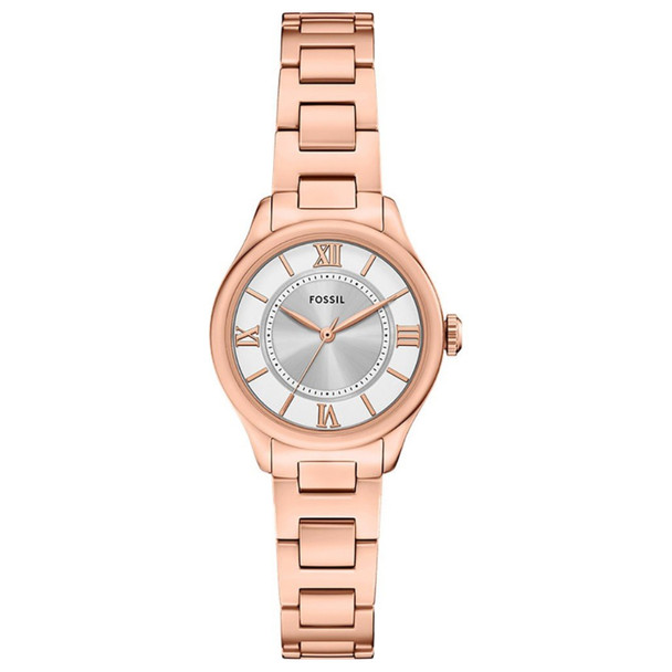 ES5420 28 mm Gilmore Quartz Silver Dial Round Ladies Watch, Rose Gold