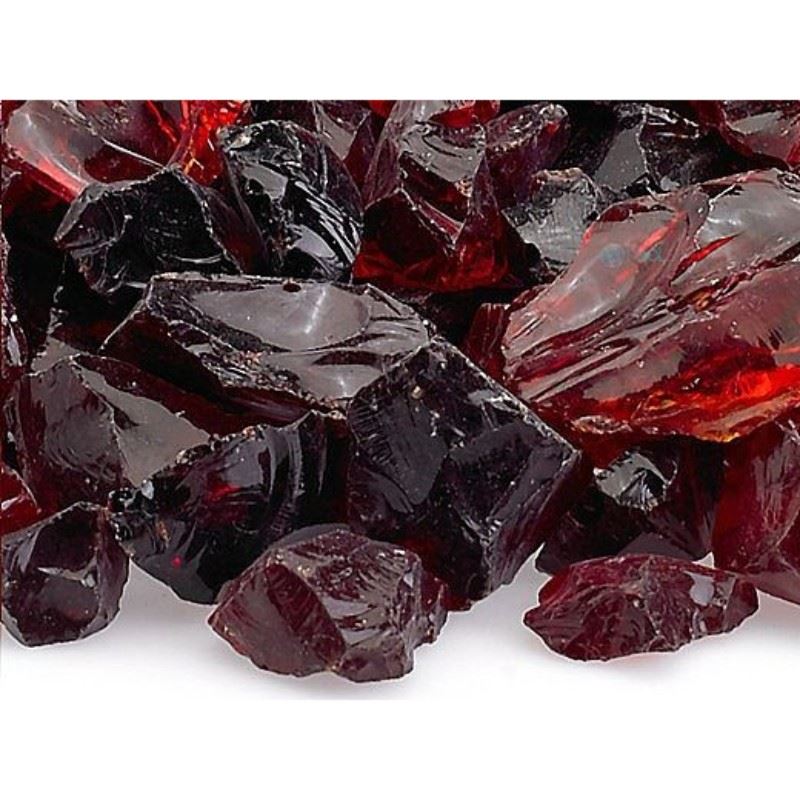 55 Lbs Recycled Fire Pit Glass, Red