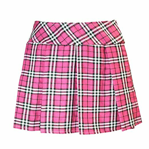 J Templeton Jp1525-pink-xl Woven Plaid Skirt, Pink - Extra Large
