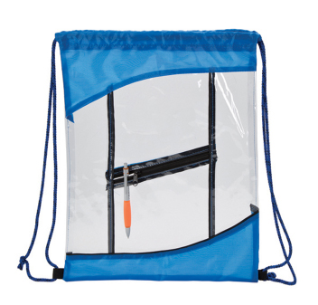 Buy Smart Depot G2434 Blue The Clarity Clear Drawstring Bag - Blue