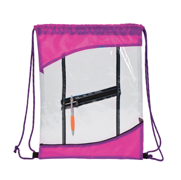 Buy Smart Depot G2434 Pink The Clarity Clear Drawstring Bag - Pink