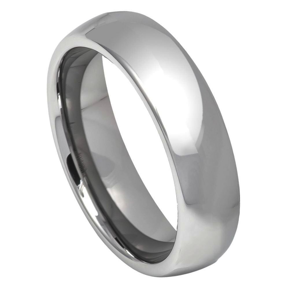 013atr-5.5mmx14.0 5.5 Mm Polished Shiny Domed Ring Tungsten Ring - Size 14