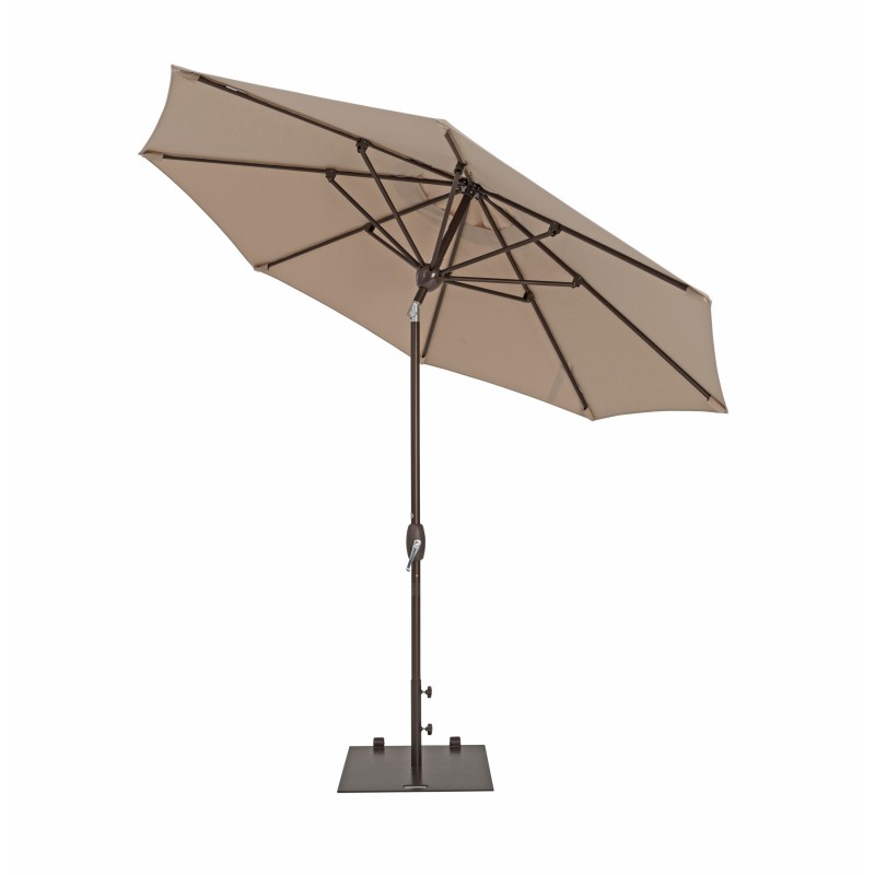 Uaa098sab 9 Ft. True Shade Plus Market Umbrella With Sunbrella Fabric, Auto Tilt & Crank, Antique Beige